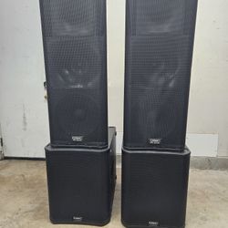QSC KW153 Pair and QSC KS118 Pair