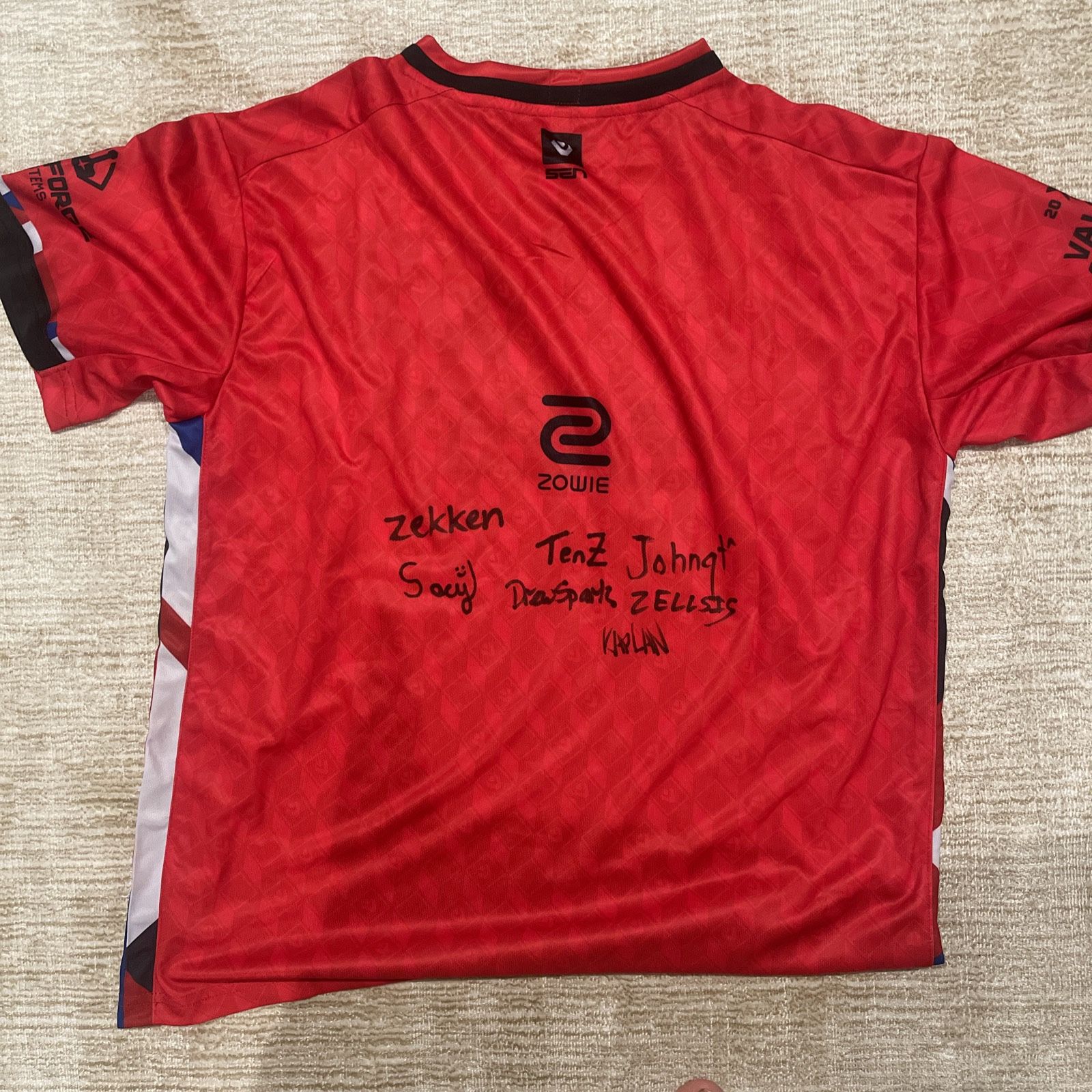 2024 VCT Seoul Champions Sentinels Signed Jersey By All Members On Roster