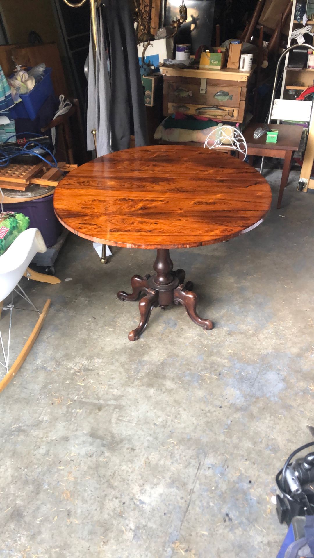 Mid-century dropleaf table USA solid wood vintage