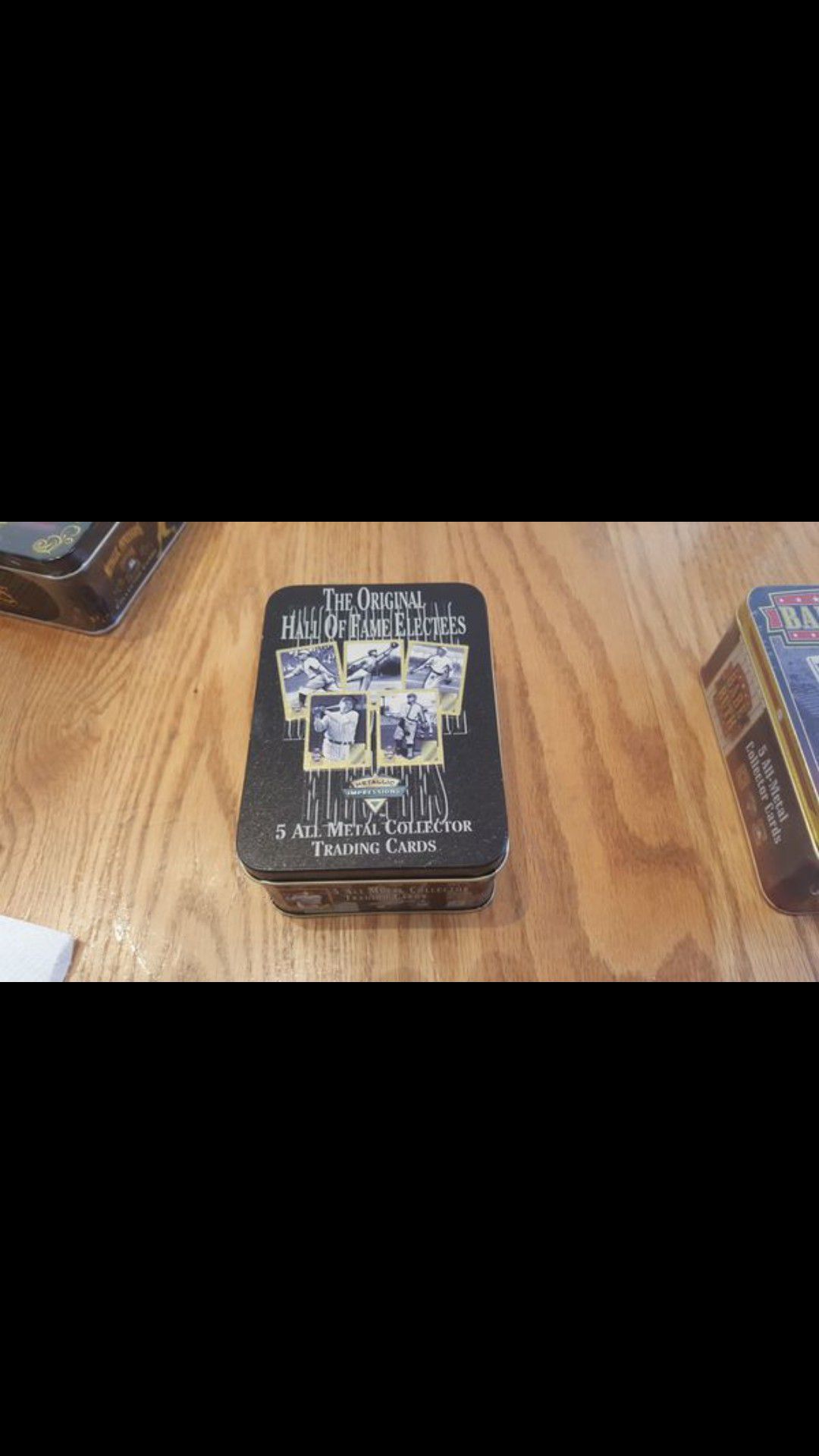 The Original Hall of Fame Electees 5 Card Metal Trading Card Set Ruth Cobb Etc