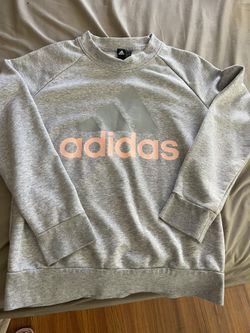 Pink And Grey Adidas Women Medium Sweater