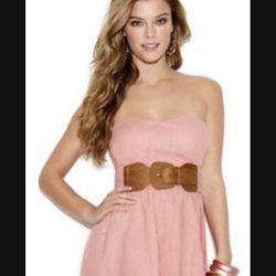 BODY CENTRAL, Pink Strapless Dress, Size S 
