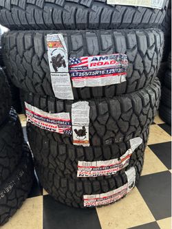 📲✅Lt265/75/16 vendo set de llantas nuevas America Rt