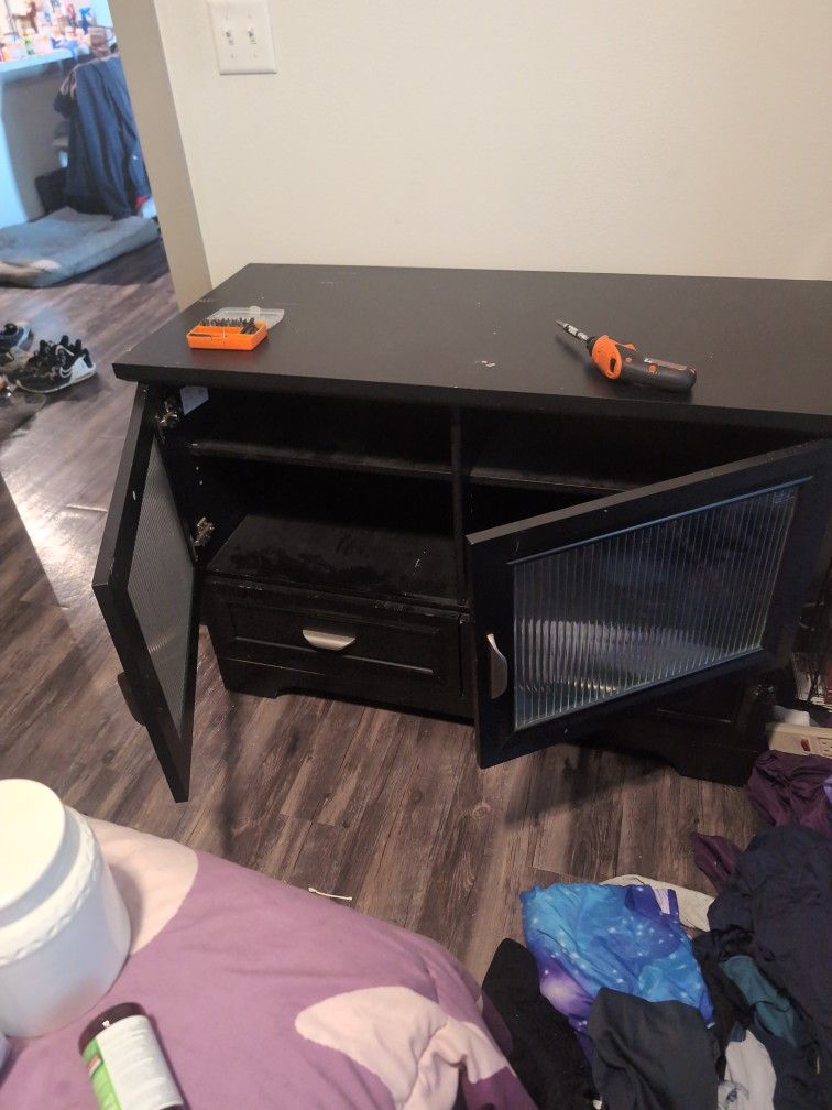 Black Wooden TV Stand
