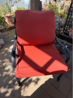 3 set of Red outdoor chair cushions