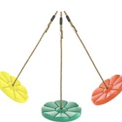 Swingan Cool Disc Swing with Adjustable Rope - Fully Assembled Red