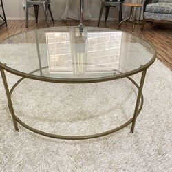 Nice metal and glass coffee table