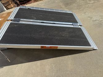 Aluminum RAMP - portable 3 FT size, take anyway. (36”x29”) wide for doorway. Outside steps.