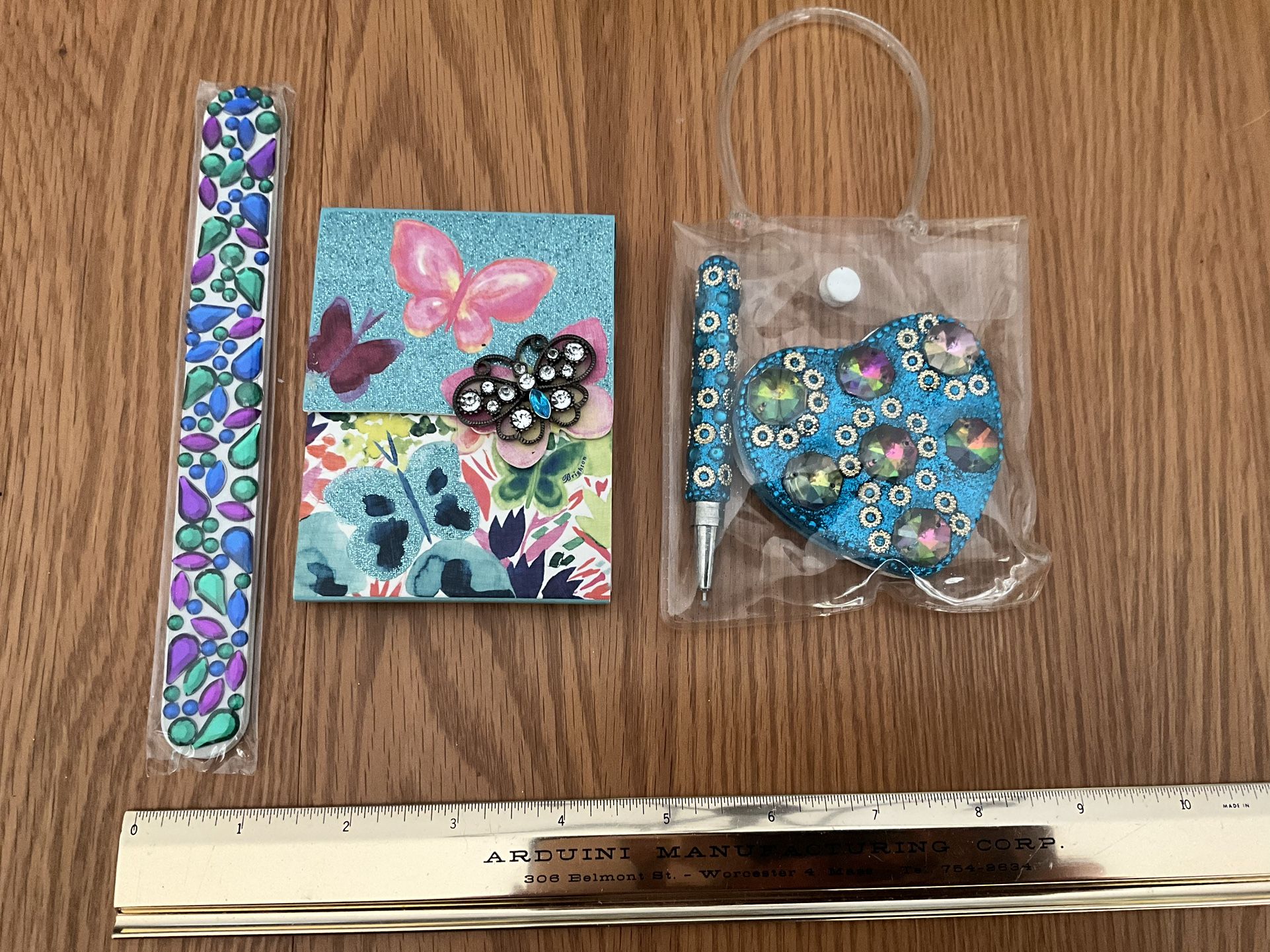 Bejeweled Note Pads/pen/nail File
