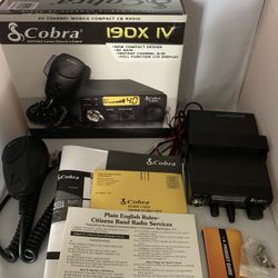 Cobra 19 40 Channel CB Radio+PowerSupply+Antenna -OB- see details below for MORE