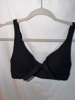 Women’s Bikini, Swimsuit Top, Black, Size Medium, By Damsel