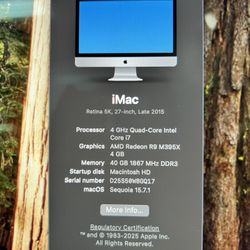 iMac Late 2015 (cracked Screen) 