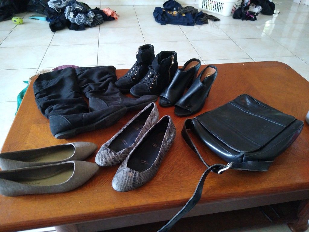 Christian Siriano And Rockport Shoes And Handbag .