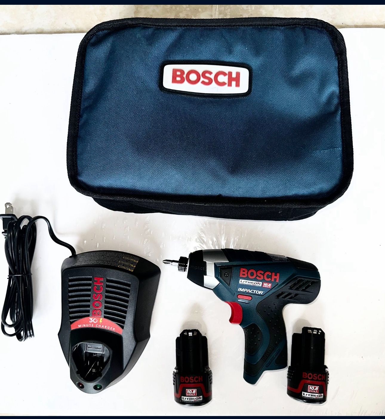 Bosch 12V Drill Impact With 2 Batteries & Charger Carrying and Bag