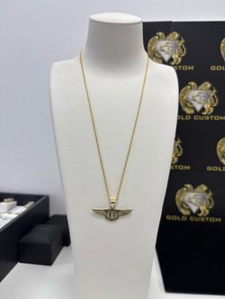 🚘✨ 10KT Bentley Necklace Set with 22” Rope Chain ✨🚘