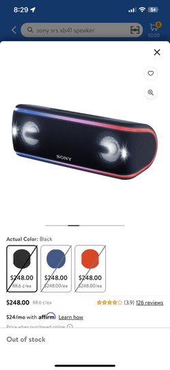 SONY SRS-XB41/B Black Portable Wireless Speaker