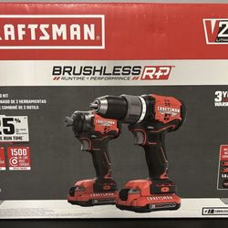 Craftsman Brushless Drill/Driver Combo W/ 2 Batteries And Charger