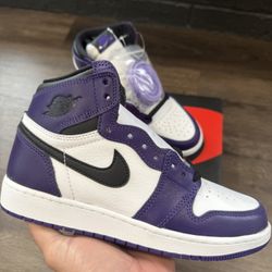 Jordan 1 Court Purple Size 5.5 Y /7 Women