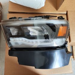 For 2019-2022 Dodge Ram Headlight Black Housing Driver Passenger