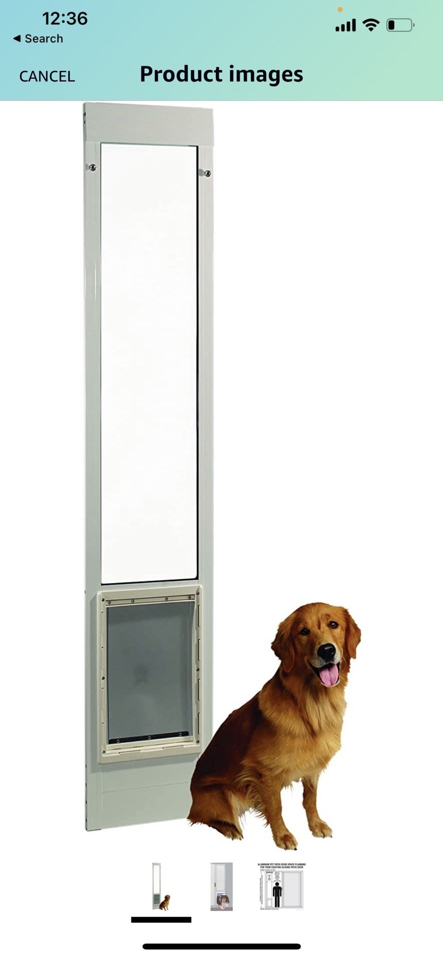 Ideal Pet Products Aluminum Pet Patio Door, Adjustable Height 77