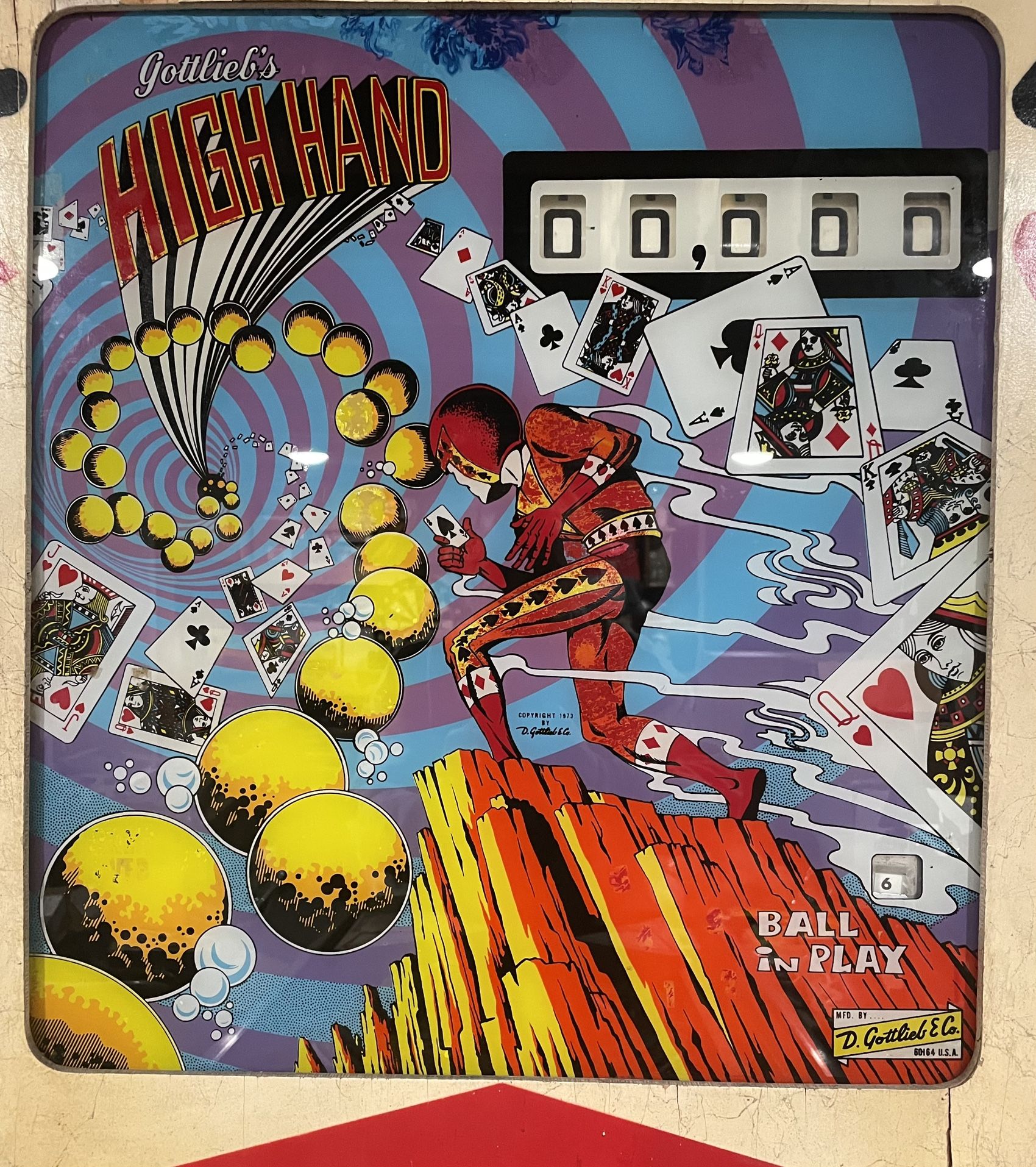 HIGH HAND Pinball Machine 1970 Williams EM Vintage Highly-Desirable Card-Themed Classic