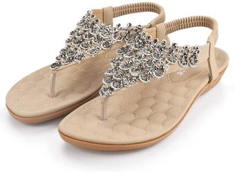 New!! Women's Casual Summer Shoes Ankle T-Strap Thong Flat Sandals size 8.5... $25