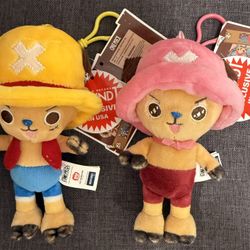 One piece chopper keychains and plushie