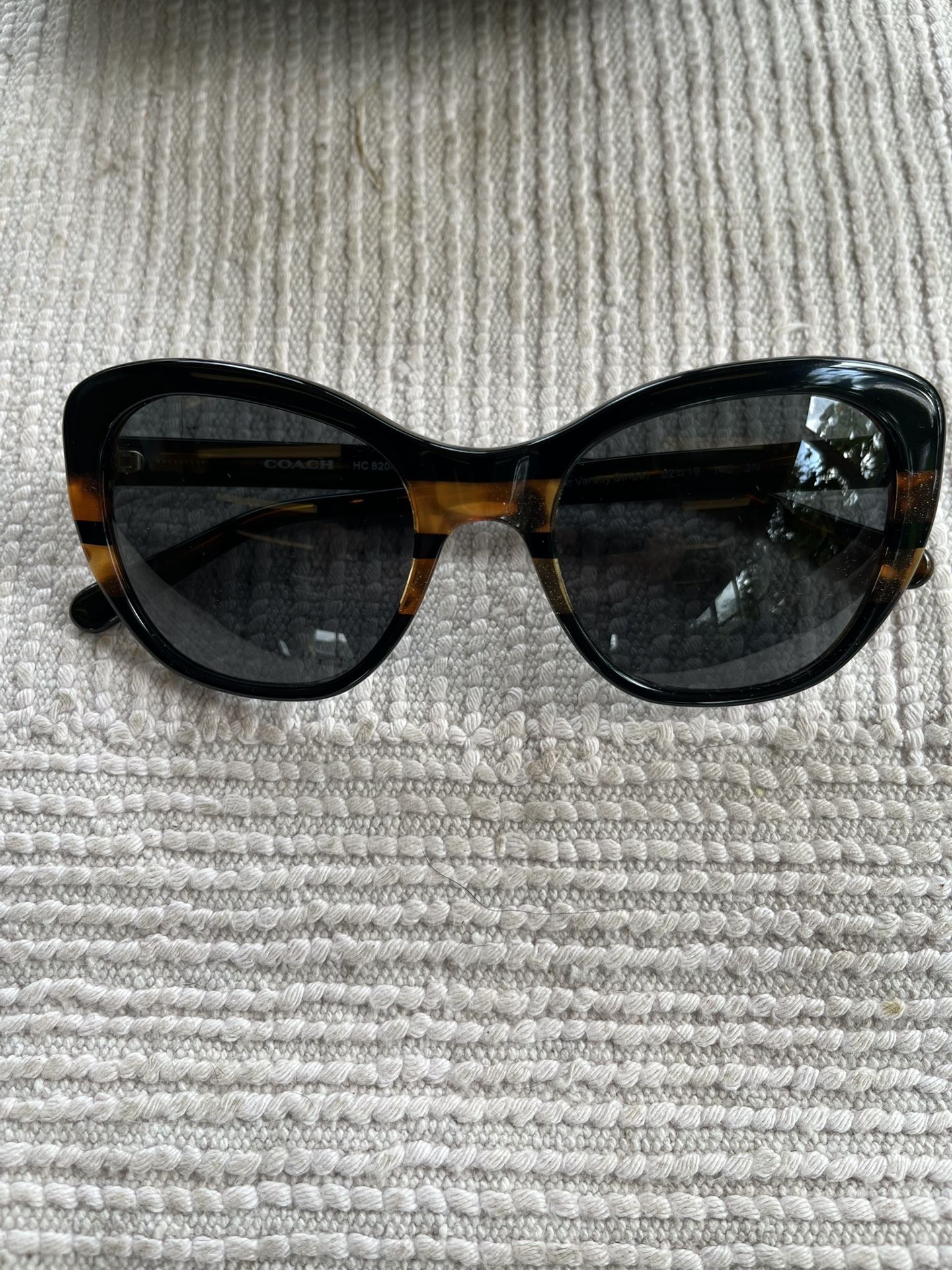 Brand New Coach HC 8204 L1631 Sunglasses Tortoise Shell Black Cat Eye Womens Coach HC8232 sunglasses for women in Dark Tortoise main image 2