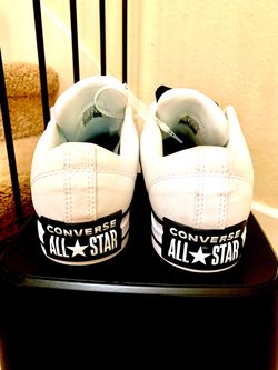 CONVERSE ALL💫 STAR  (genuine white leather components)great SHAPE & CONDITION:10/10)