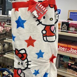 Hello Kitty Patriotic Blanket
