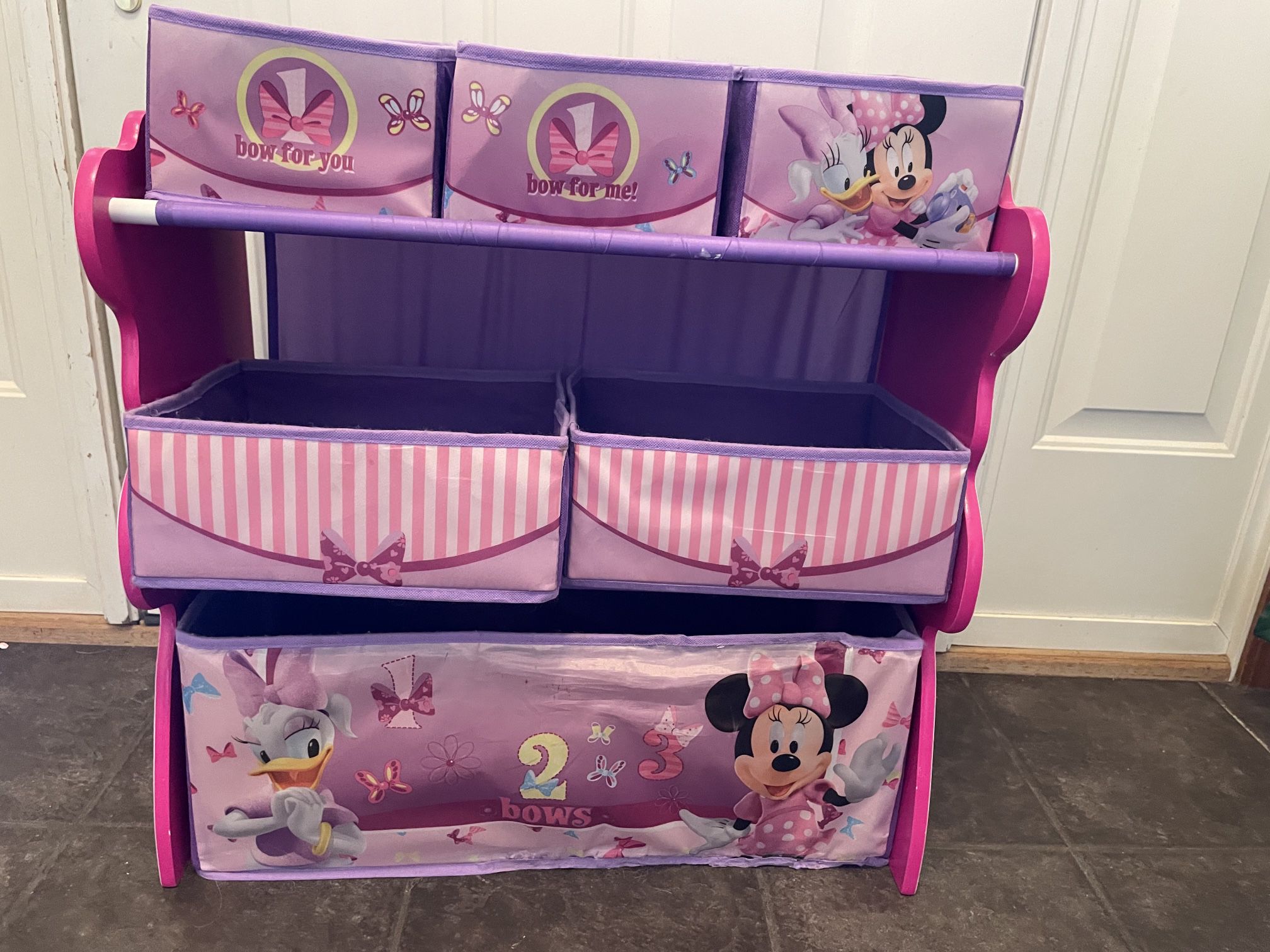 Minnie Mouse Dresser/Toy Bin/Storage Shelf