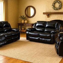 BRAND NEW 3 PIECES RECLINERS SOFA COUCH SET
