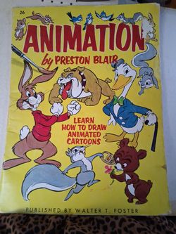Vintage Walter Foster Art Book: Animation by Preston Blair (#26)