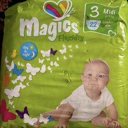 Magics Flexidry Size 3 Diapers 22 Count 