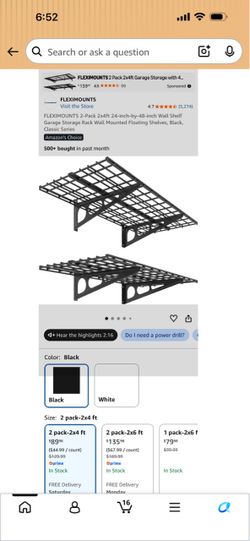 Wall shelf garage storage