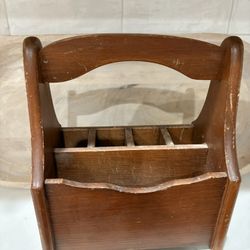 vintage wooden caddy