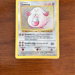 Chansey 1999 Pokémon Card   3/102