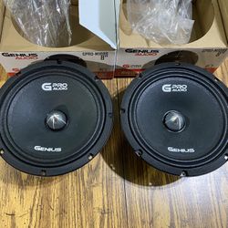 New Pair 8” Genius Audio Bullet Midrange Speakers 