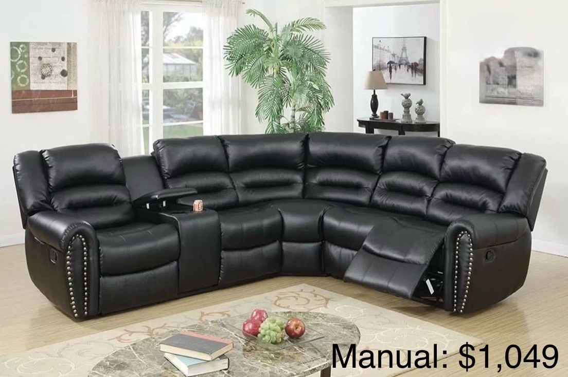 Recliner sectional sofa