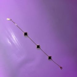 gold and black rhinestone bracelet 