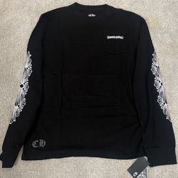 Chrome Long Sleeve Shirt Black Medium