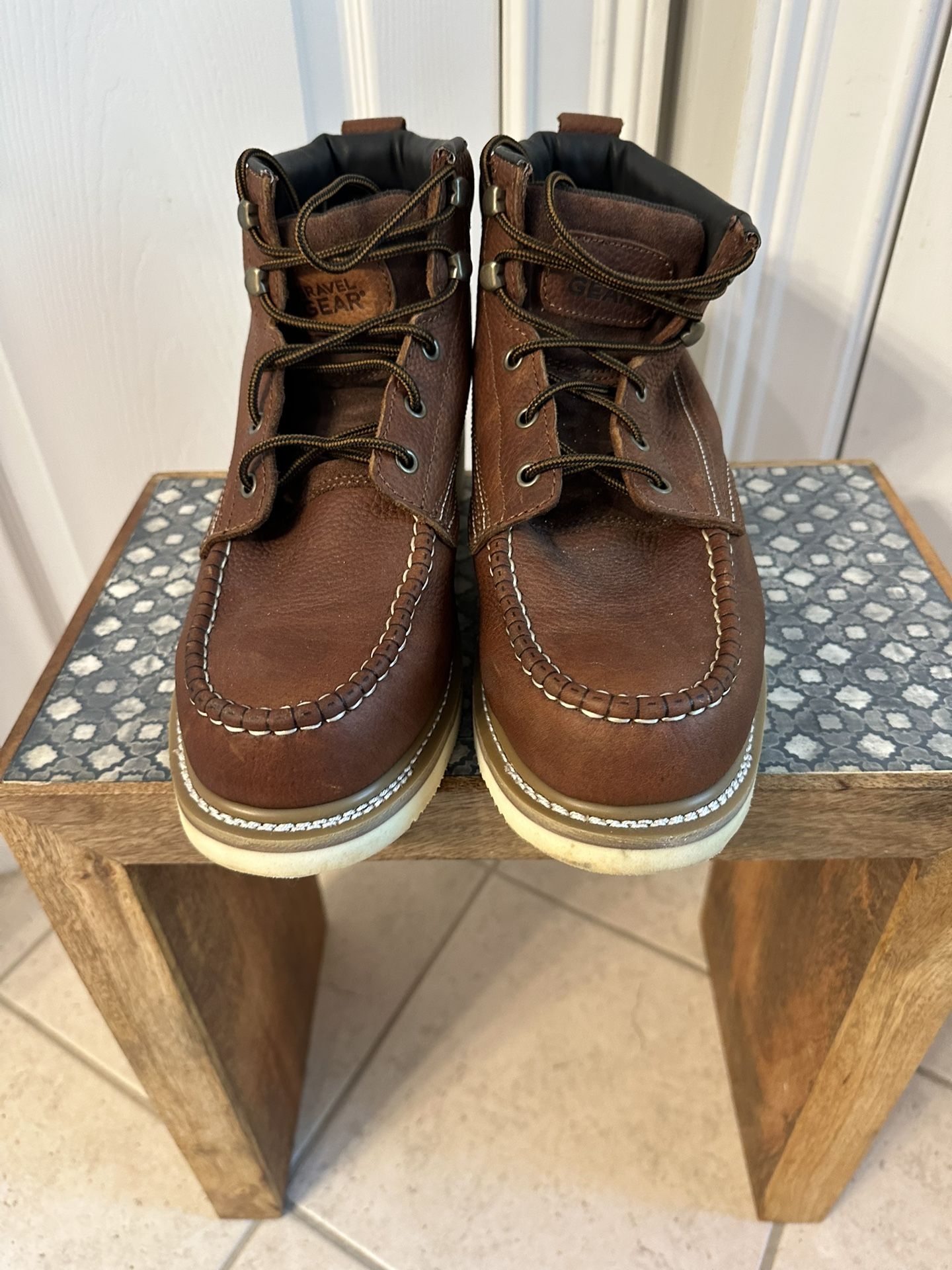 Gravel Gear Men's 6in. Moc Toe Wedge Wedge Work Boots Size 12W