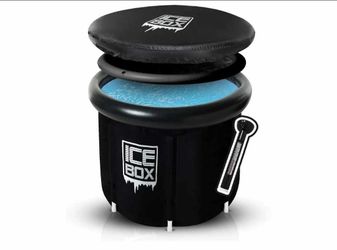 0848: New IceBox - Ice Bath Tub Outdoor with Lid: 320L Cold Water Therapy Tub for Recovery and Cold Plunge, 4 Layers Portable Ice Bath Plunge Pool, Co