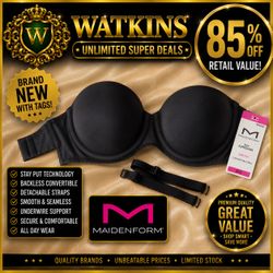 NEW Maidenform Self Expressions Convertible Bra 36C – Black – NWT