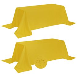  Details Features Bid History Fokitut 2 Pack Waterproof Rectangle Tablecloth, 90x132 Inch,Stain Resistant And Wrinkle Polyester Table Cloth, Fabric Ta