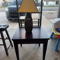 End Table And Lamp