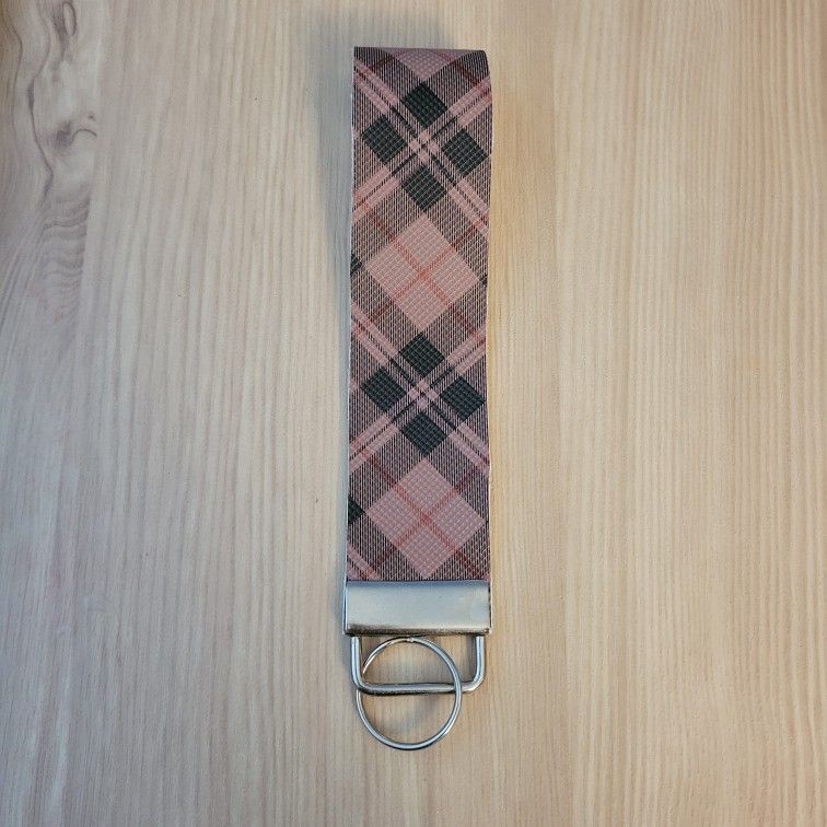 Stylish Faux Leather Wristlet Keychain Holder 