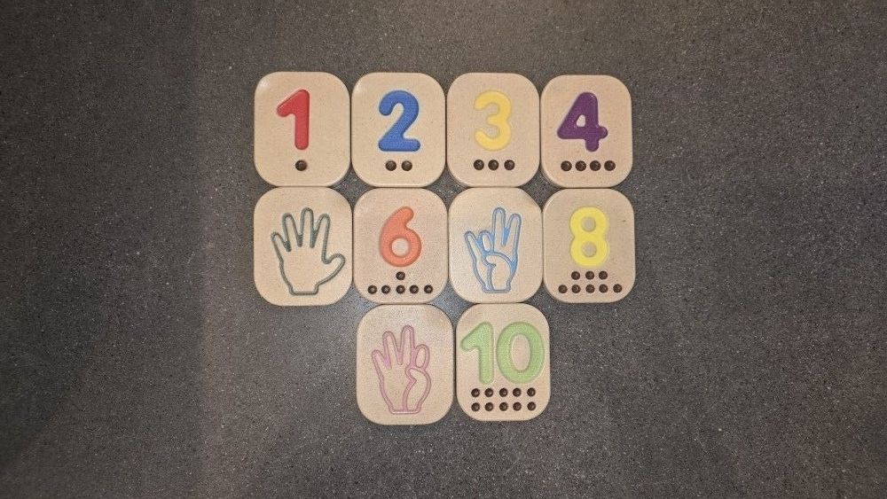 ๐ข๐ค PlanToys ASL Number and Counting Puzzle Blocks โ Set of 1