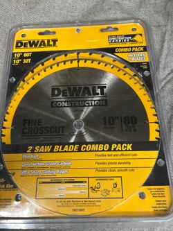Dewalt 10” Two Blade Combo Pak