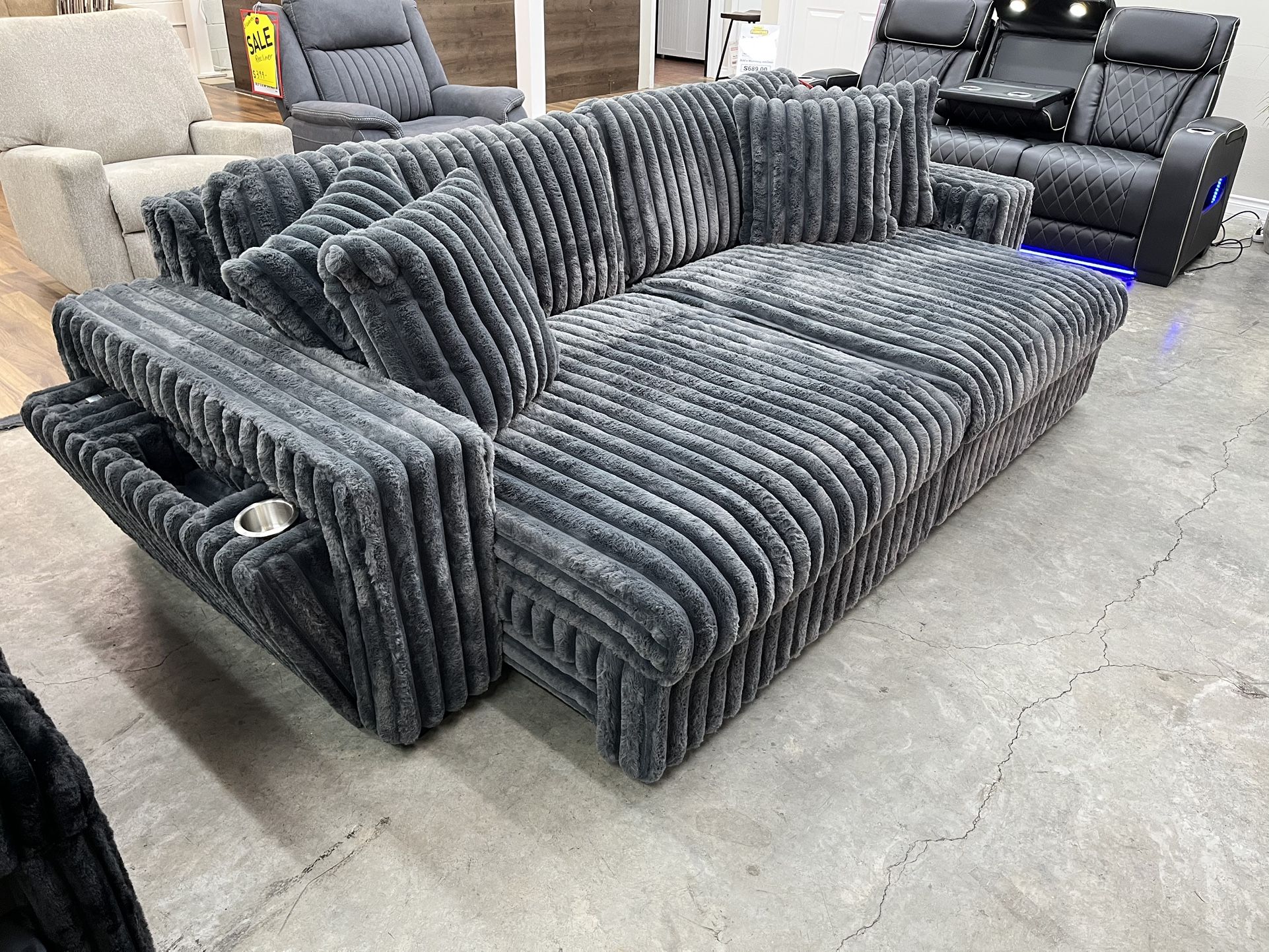 Dual Power Reclining Sofa Sleeper